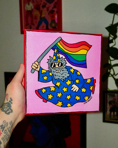 Pride Wizard - Original Artwork - 20cm x 20cm
