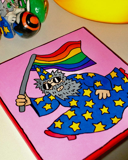 Pride Wizard - Original Artwork - 20cm x 20cm