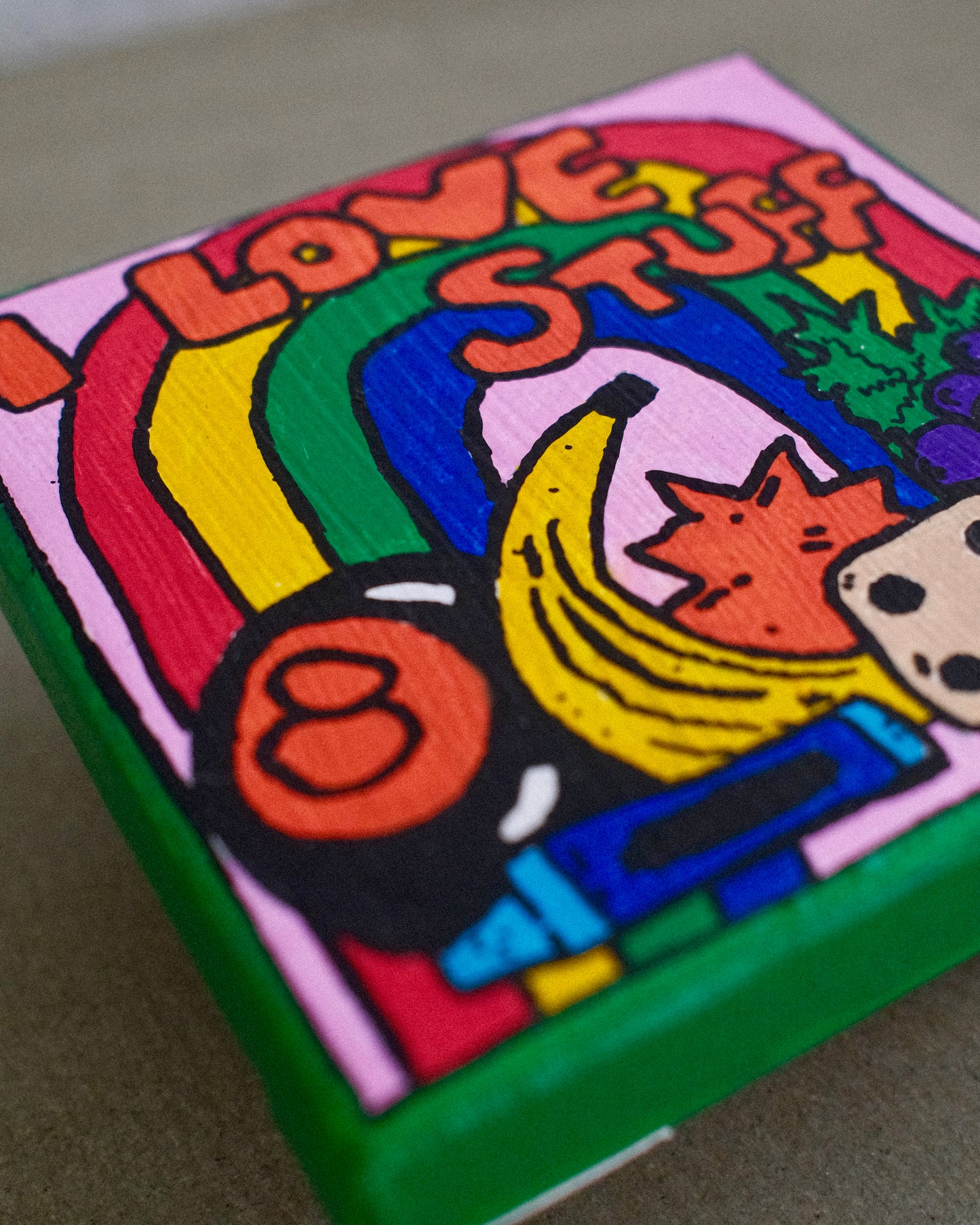 I Love Stuff! - Original Artwork - 10cm x 10cm