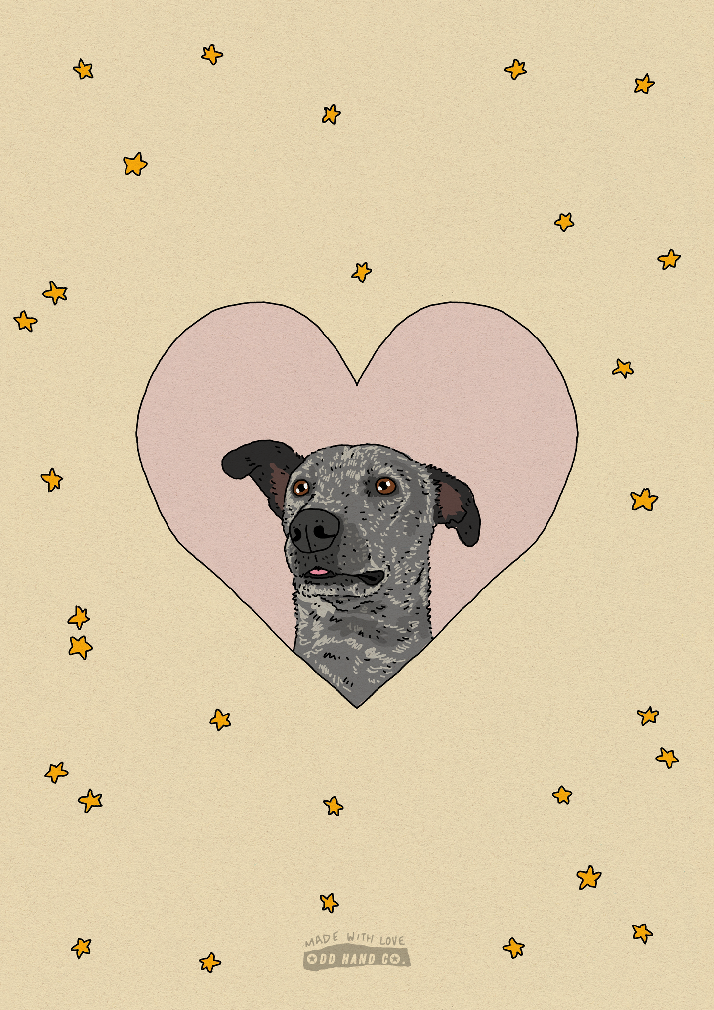 Custom Pet-In-A-Heart Portrait