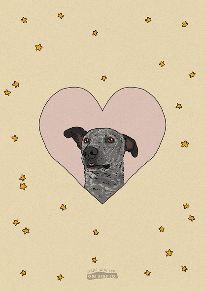 Custom Pet-In-A-Heart Portrait