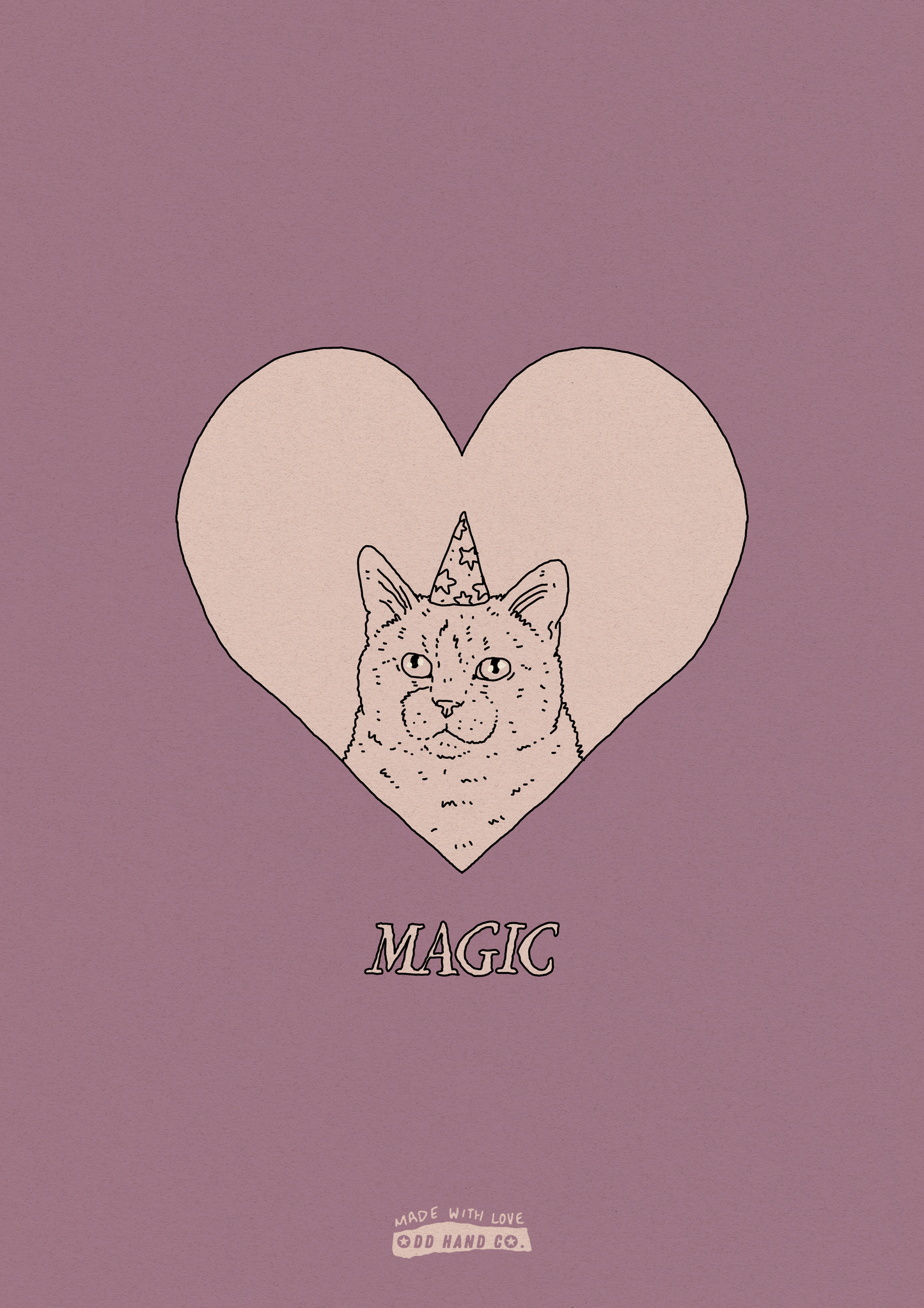 Custom Pet-In-A-Heart Portrait (Line Drawing Version)