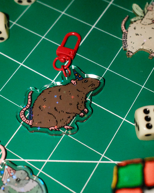 Rat Wizard Keychain