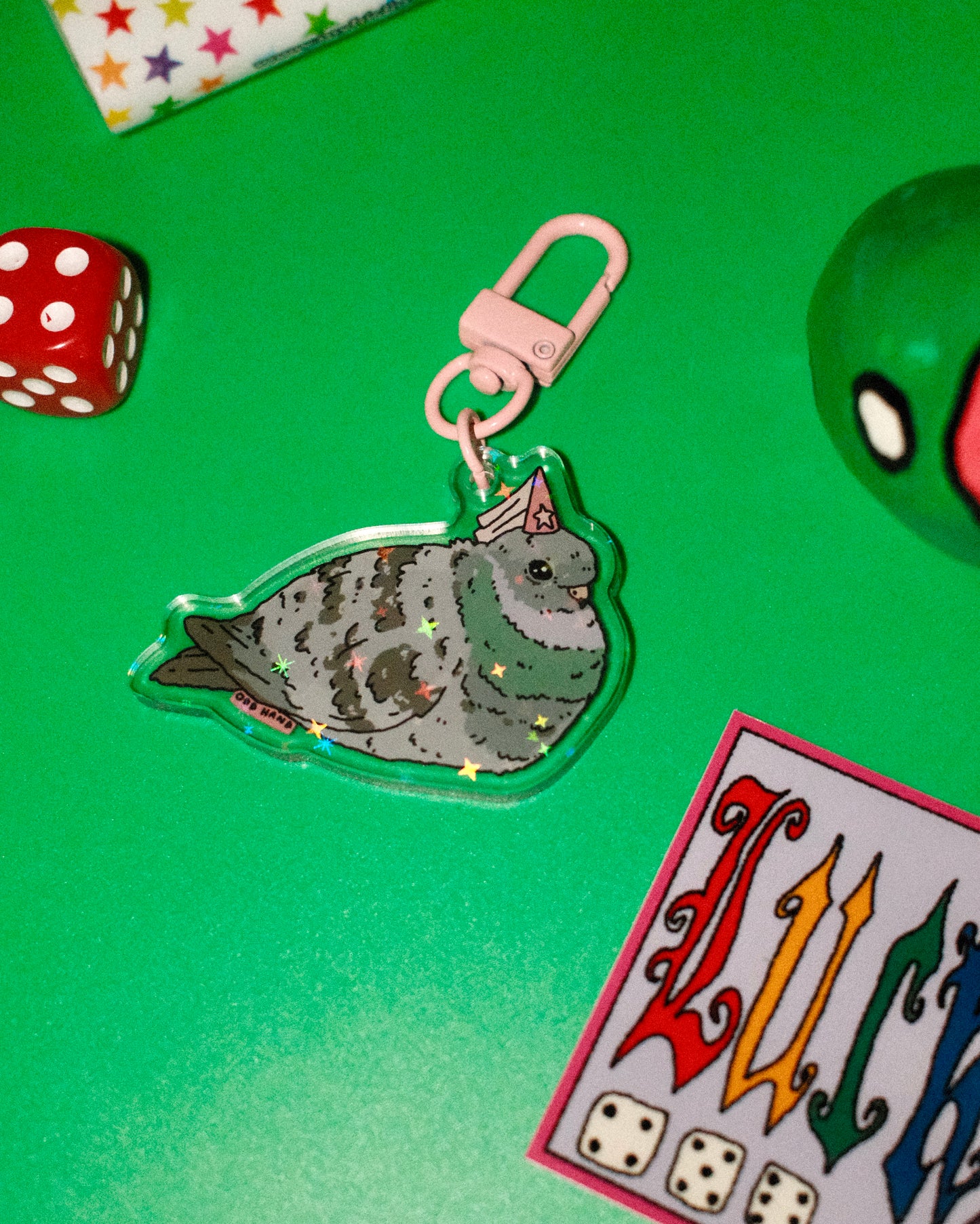 Pigeon Princess Keychain