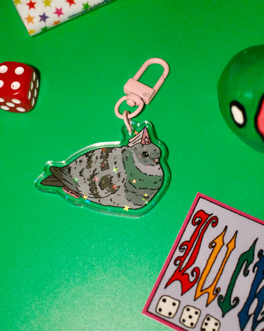 Pigeon Princess Keychain