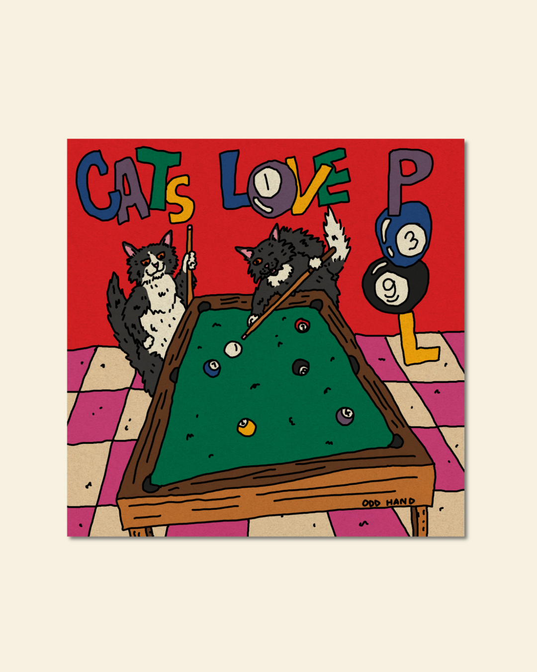 Cats Love Pool Print