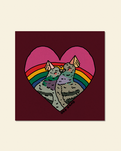 Pigeon Love Print