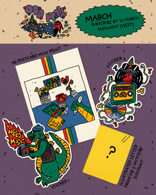 ODD MAIL: Monthly Sticker Club