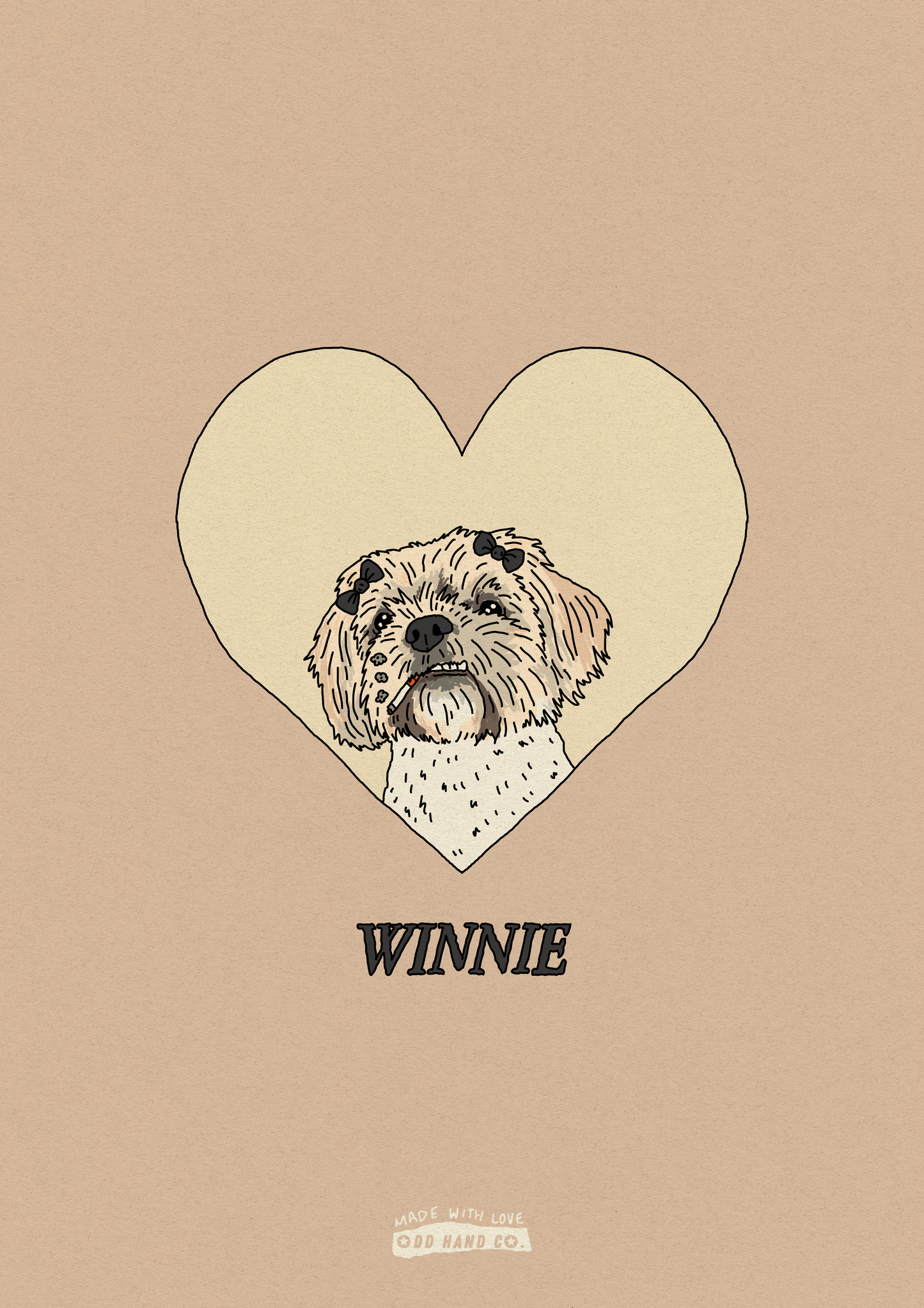 Custom Pet-In-A-Heart Portrait