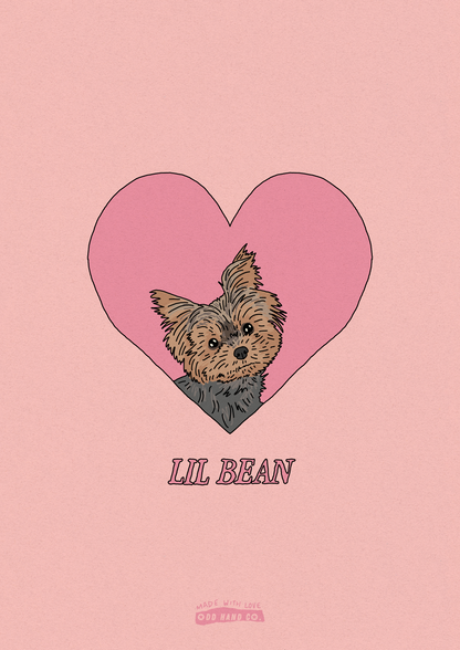 Custom Pet-In-A-Heart Portrait