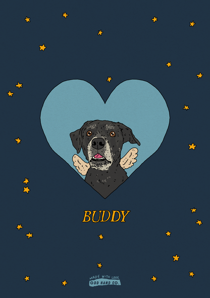 Custom Pet-In-A-Heart Portrait