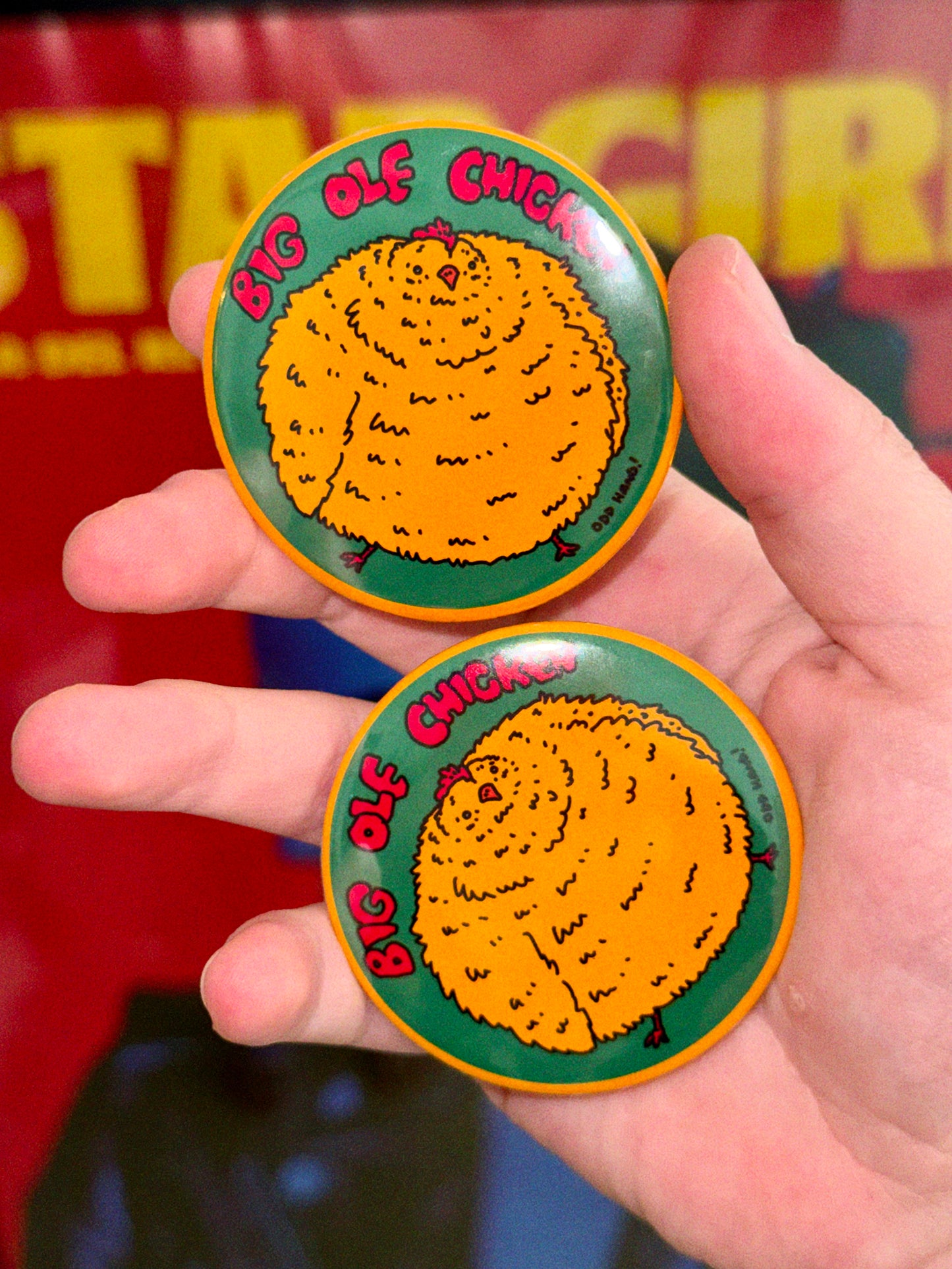 Big Ole Chicken 6cm Badge