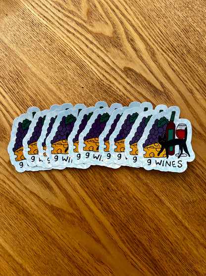 9 Wines Sticker