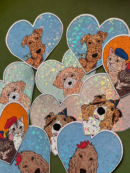 Custom Pet-In-A-Heart Portrait
