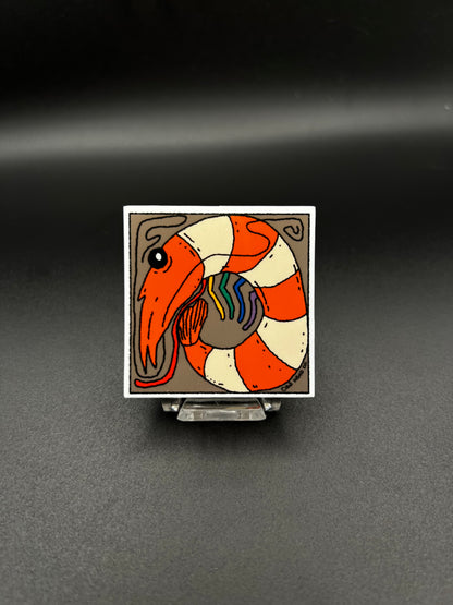 Medieval Prawn Sticker