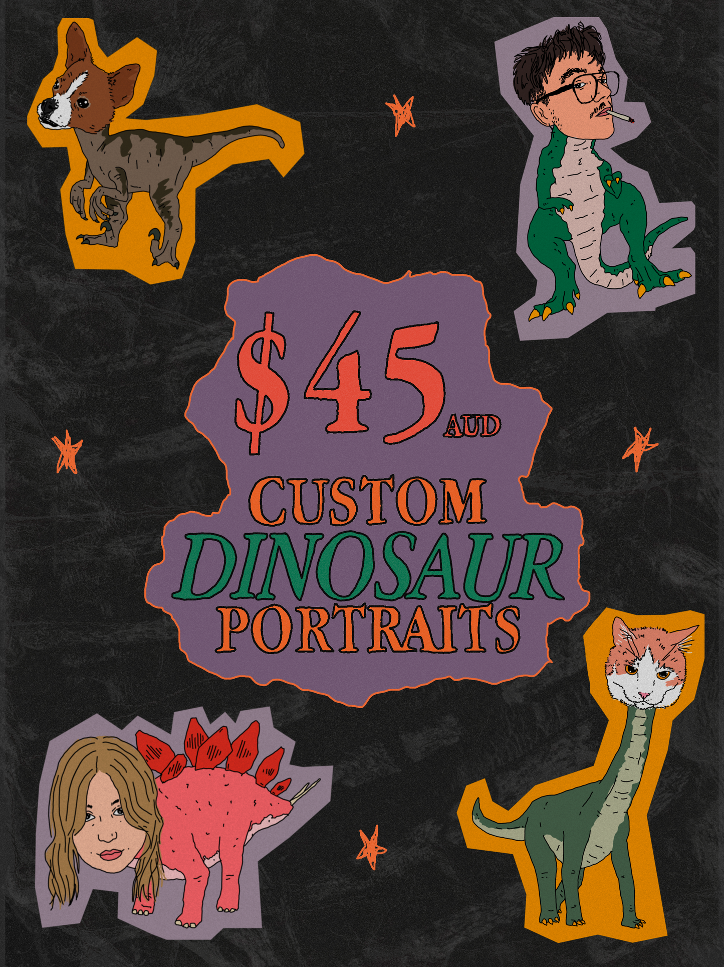 Custom Dinosaur Portrait