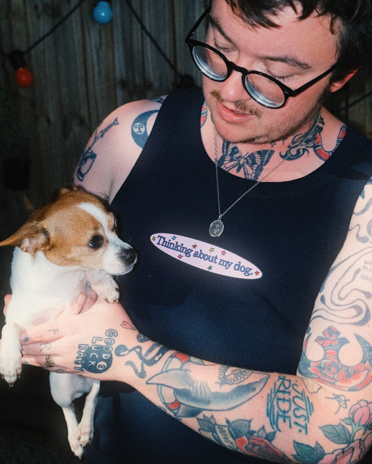 Thinking About My Dog Organic Rib Tank (By Rat Baby)
