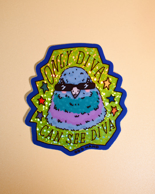 Only Diva Can See Diva Holographic Sticker
