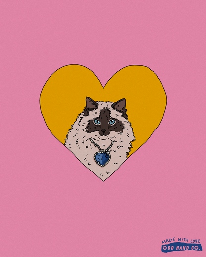 Custom Pet-In-A-Heart Portrait