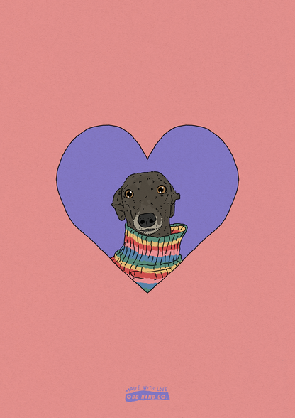 Custom Pet-In-A-Heart Portrait