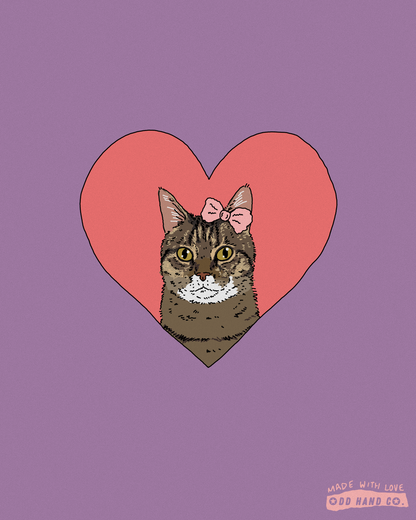 Custom Pet-In-A-Heart Portrait