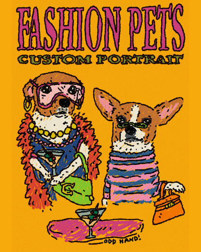 Custom Fashion Pet Portrait (Intro Offer Price!)