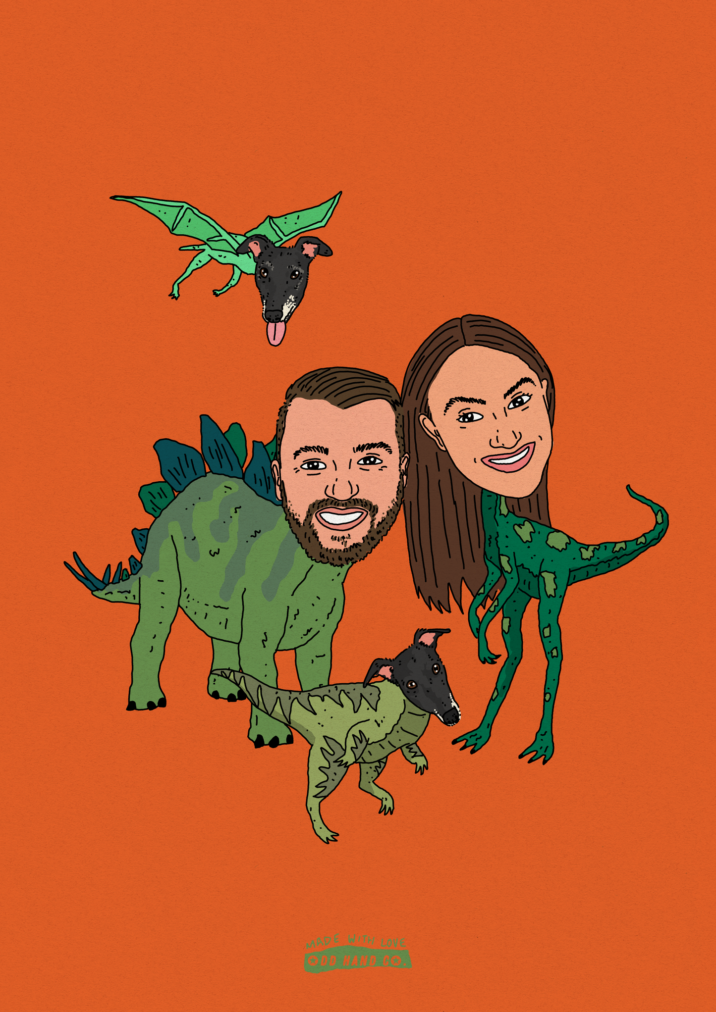 Custom Dinosaur Portrait