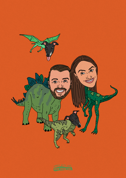 Custom Dinosaur Portrait