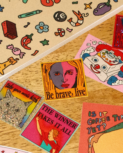 Be Brave, Live Square Sticker