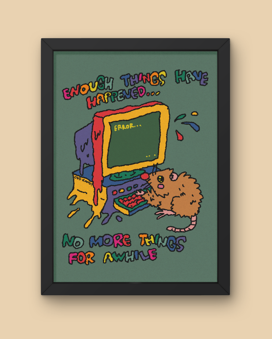 Overwhelmed Rat Print