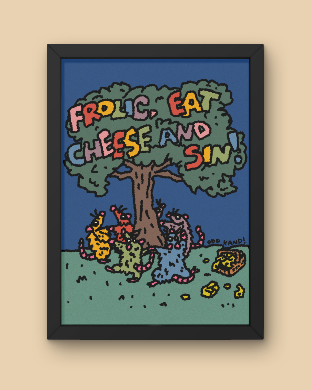 Frolic Rats Print