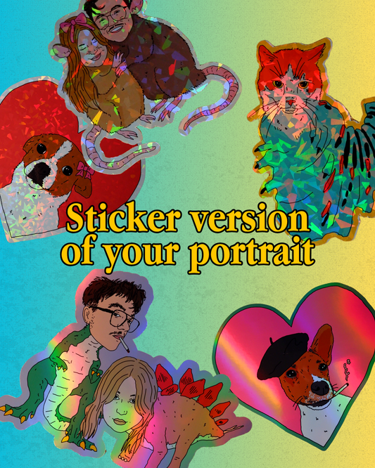Add on: Sticker of Your Custom Portrait