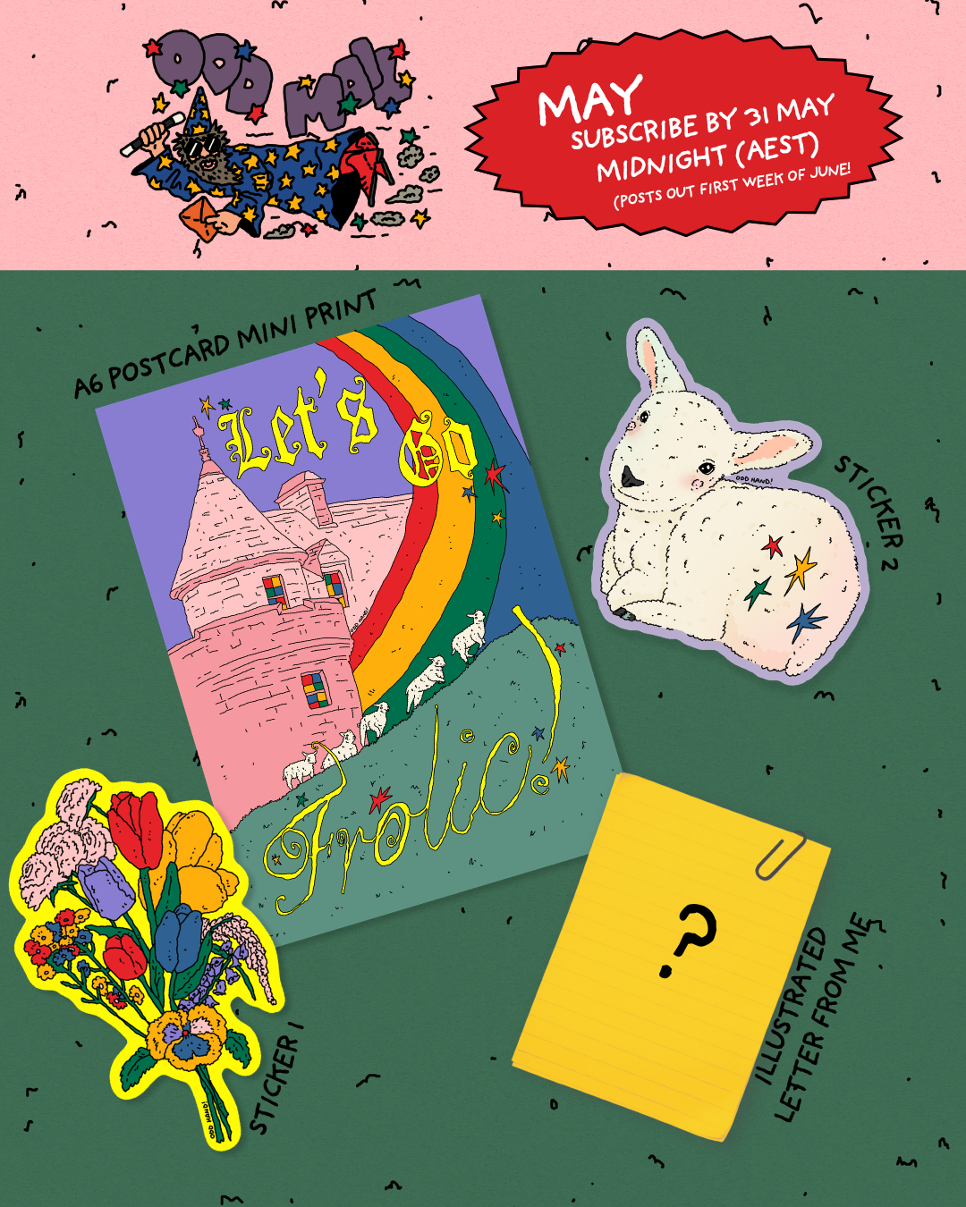 ODD MAIL: Monthly Sticker Club
