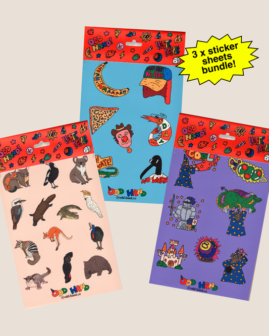 Sticker Sheet Bundle (3 x A5 Sticker Sheets)