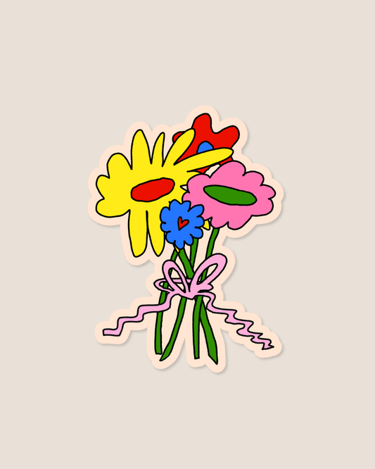 Flower Bunch Sticker (By Rat Baby)