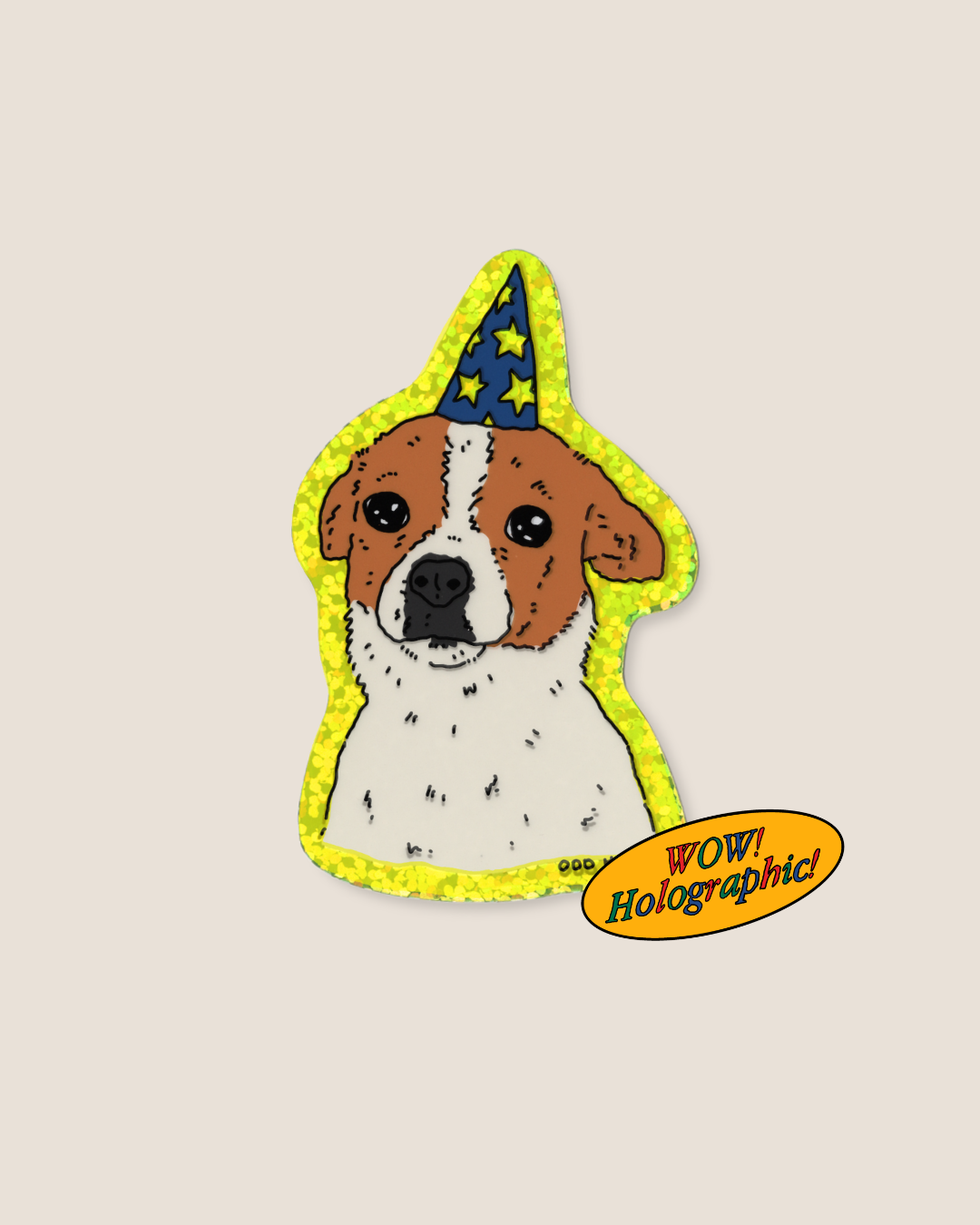 Wizard Puppy Holographic Sticker