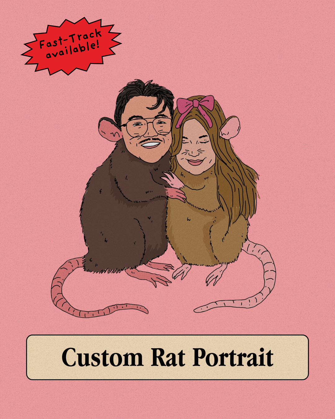 Custom Rat Portrait Illustration | Hand-Drawn Character Art by Odd Hand ...