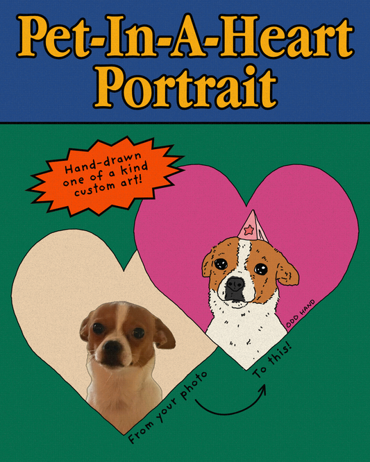 Custom Pet-In-A-Heart Portrait