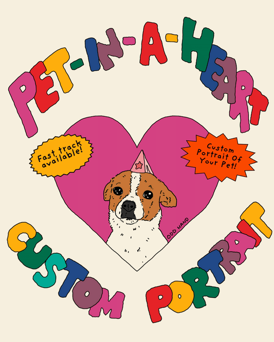Custom Pet-In-A-Heart Portrait