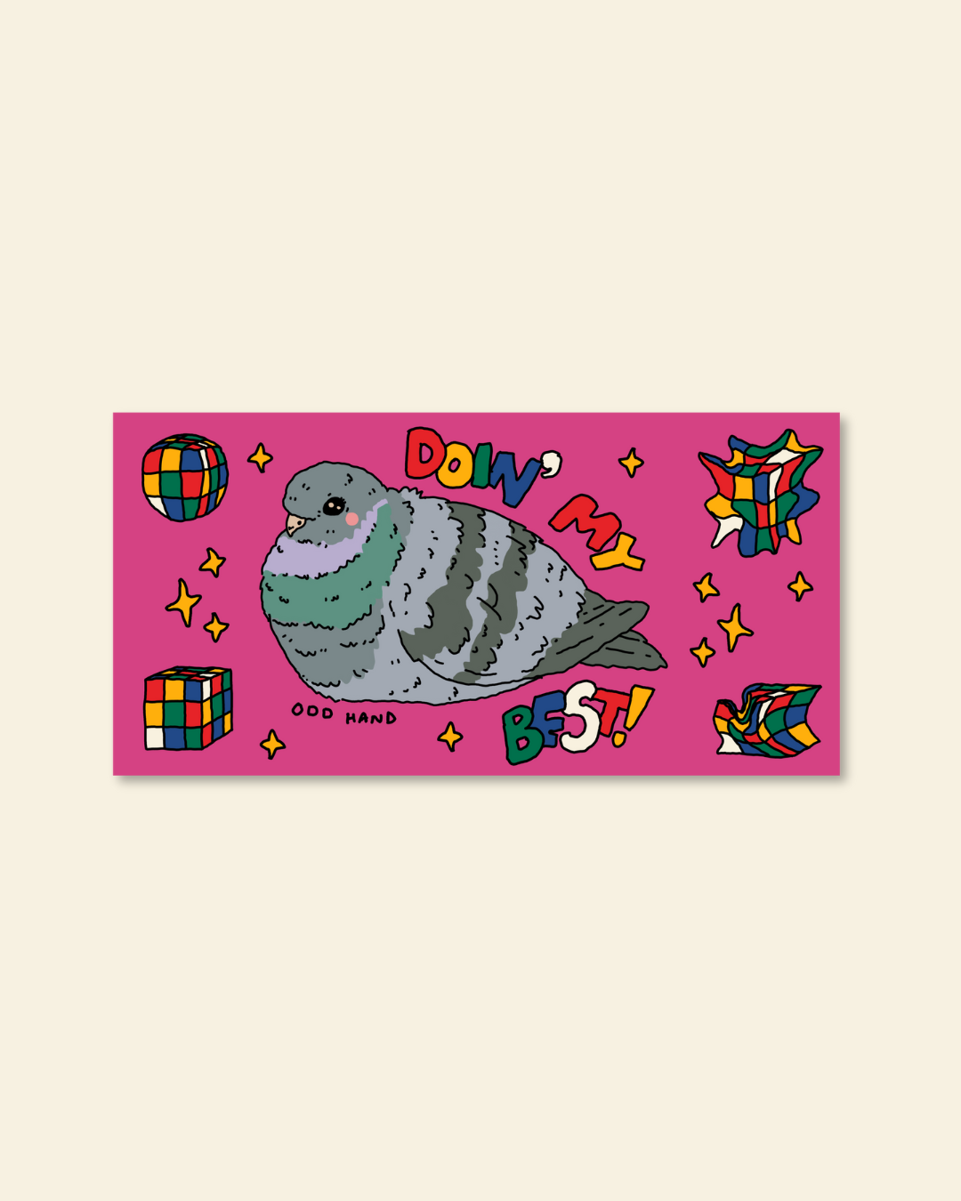 Doin' My Best Pigeon Sticker