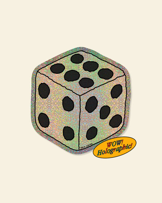 Dice Holographic Sticker