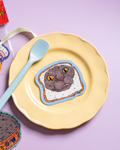 Toast Cat Sticker