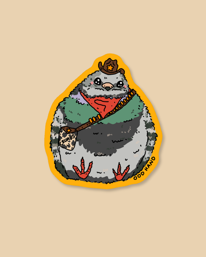 Cowboy Pigeon Sticker