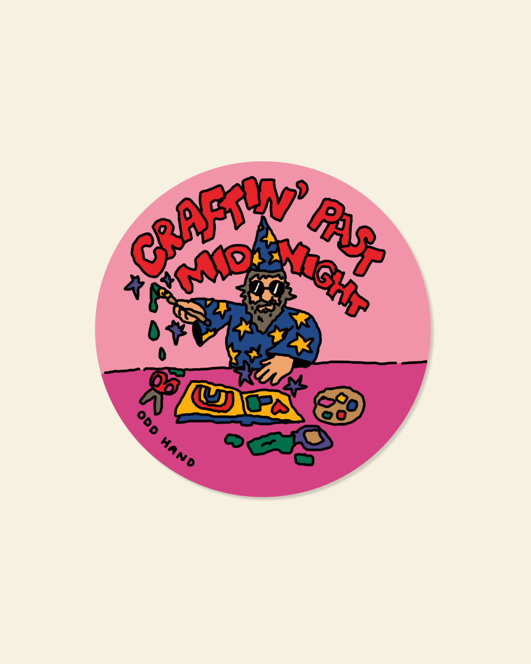 Craftin' Past Midnight Sticker