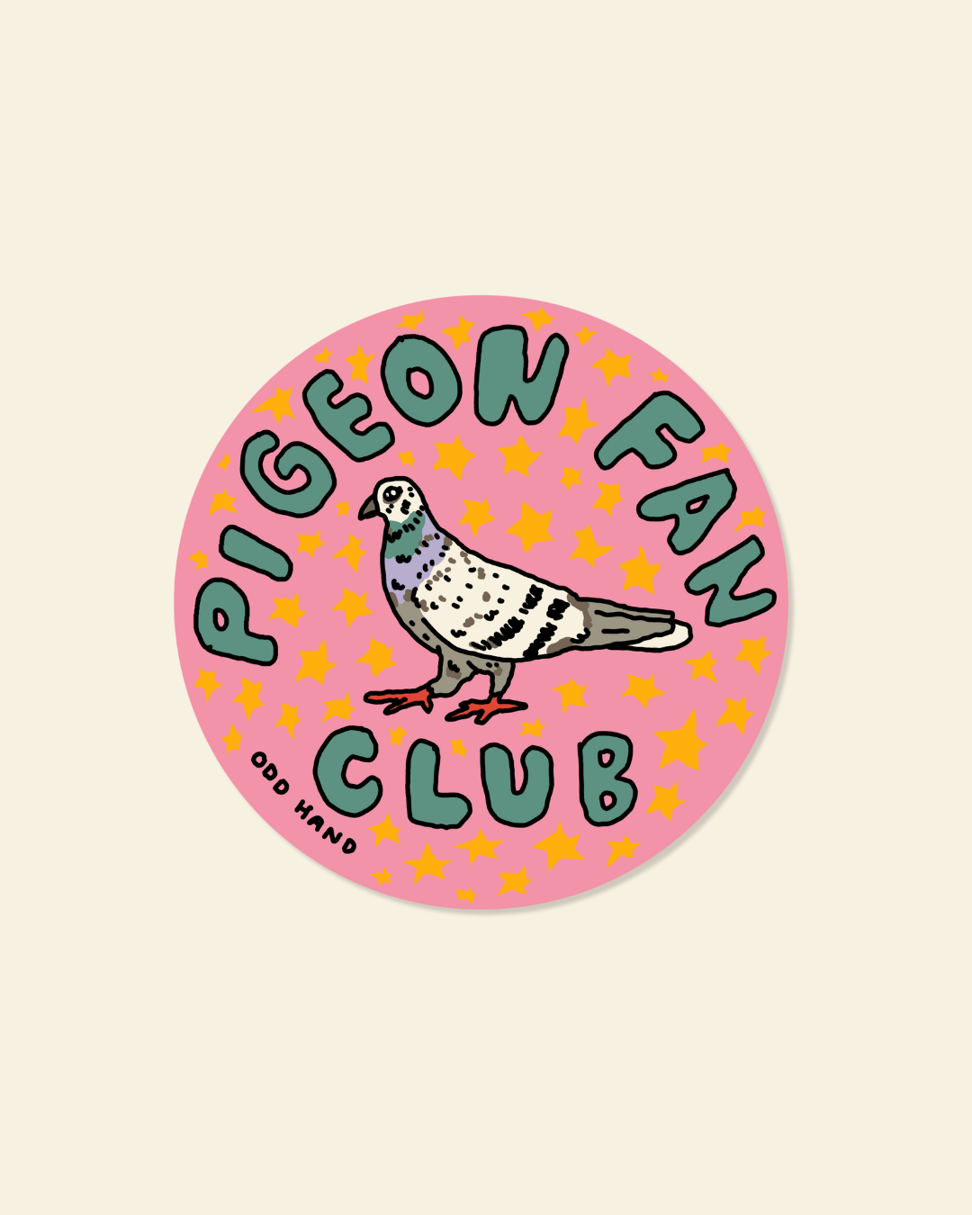 Pigeon Fan Club Sticker