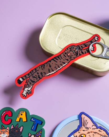 Stretch Cat Sticker