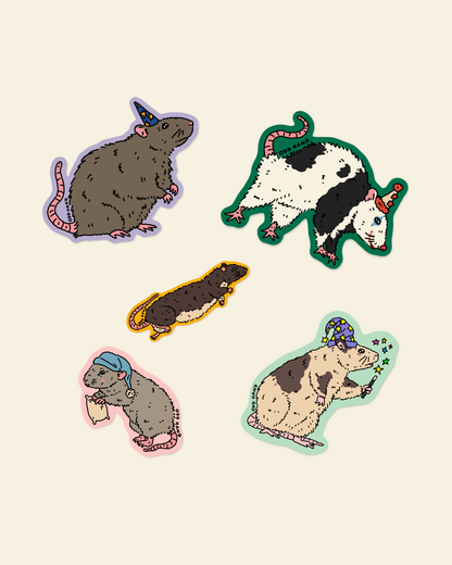 Rat Pack (5 Stickers)