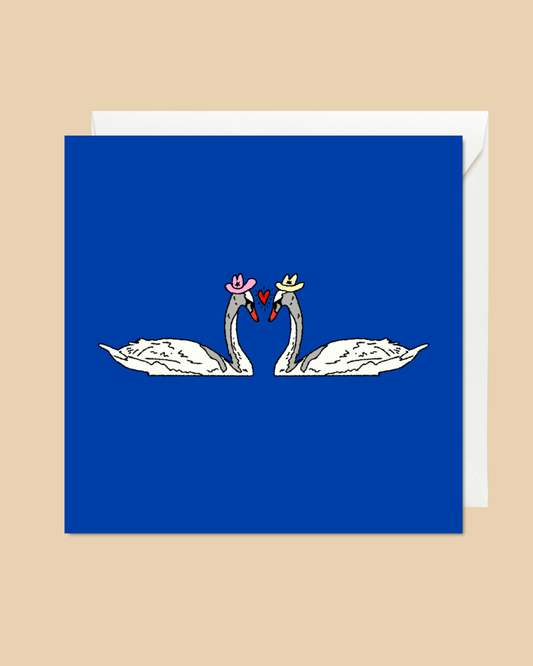 Cowboy Swan Card