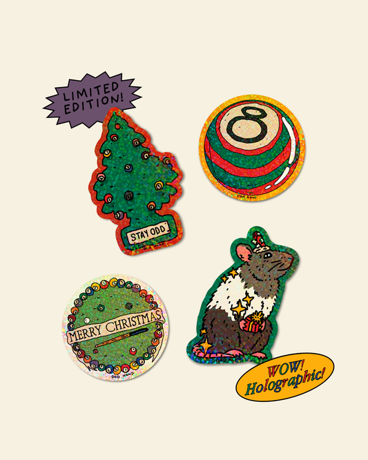 Christmas Gift Stickers (4 Stickers)