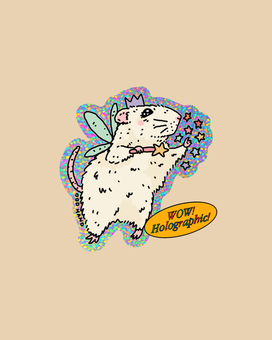Fairy Mouse Holographic Sticker